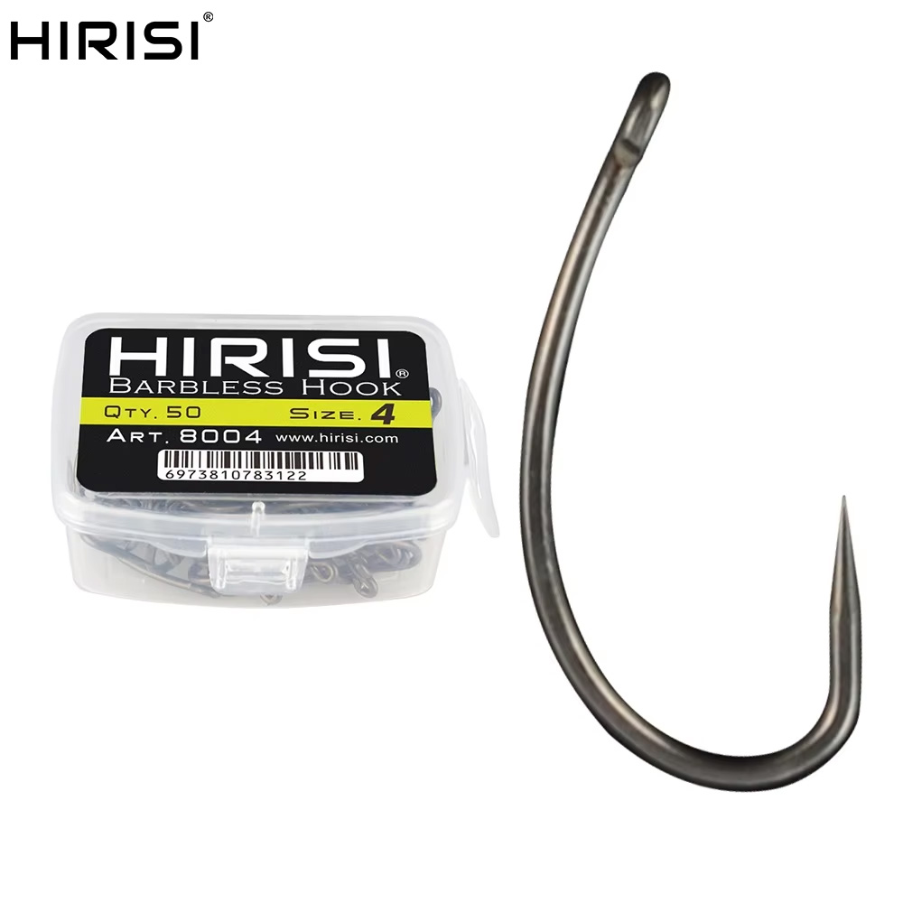 Fishing Equipment Carp - Hirisi 50pcs Barbless Fishing Hooks High