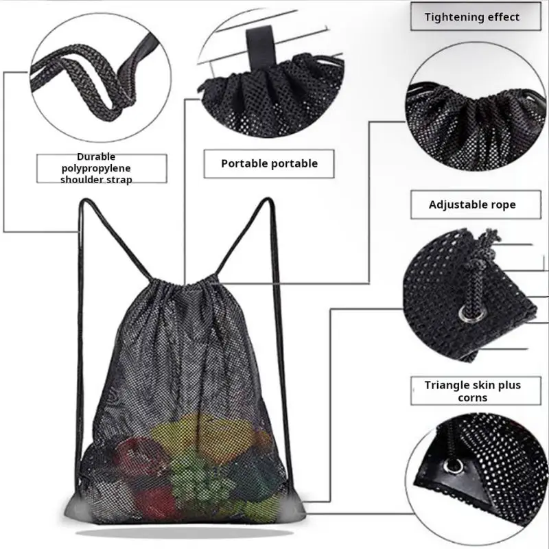 Mesh backpack with rope, quick - đánh giá và giá Fishing Equipment Bag