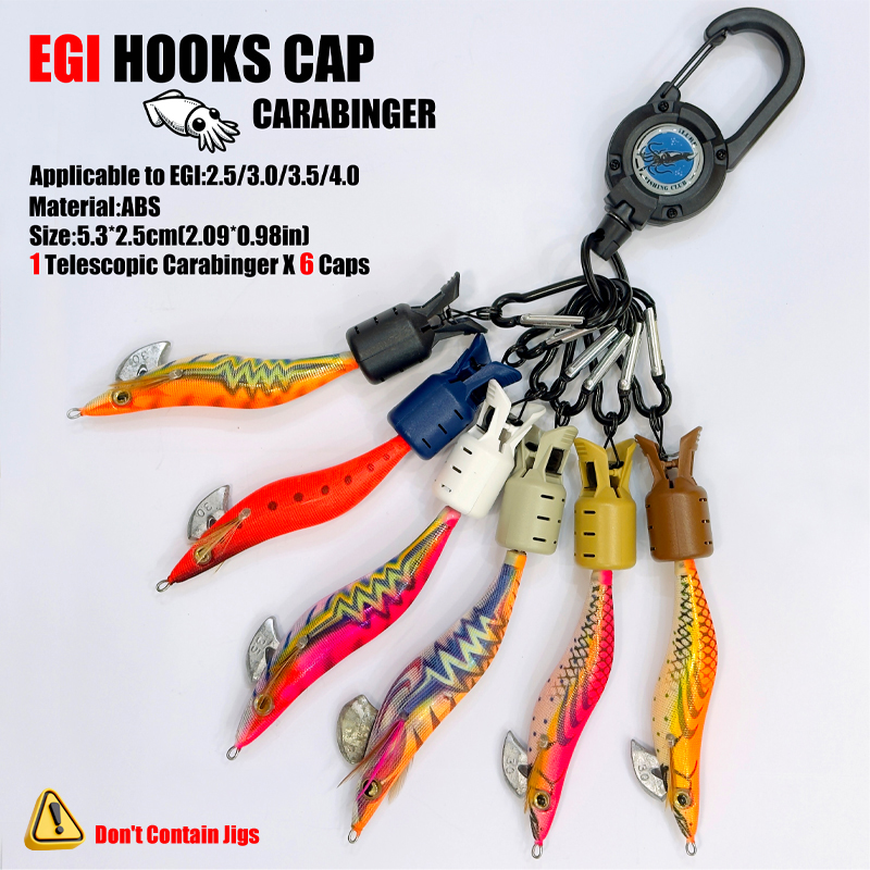 Squid Jig Hook Caps and Carabi - đánh giá và giá Fishing Equipment Carp