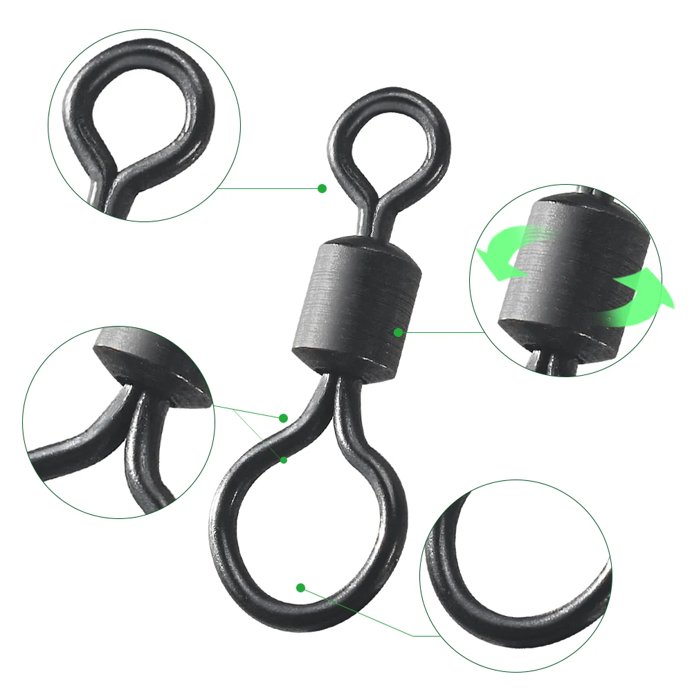 100pcs Carp Fishing Swivel Big - đánh giá và giá Fishing Equipment Carp